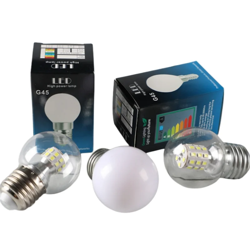 Китайский поставщик энергосберегающие микро прозрачные светодиодные лампы для кукурузы E27 5w 7w 9w G45 шаровые