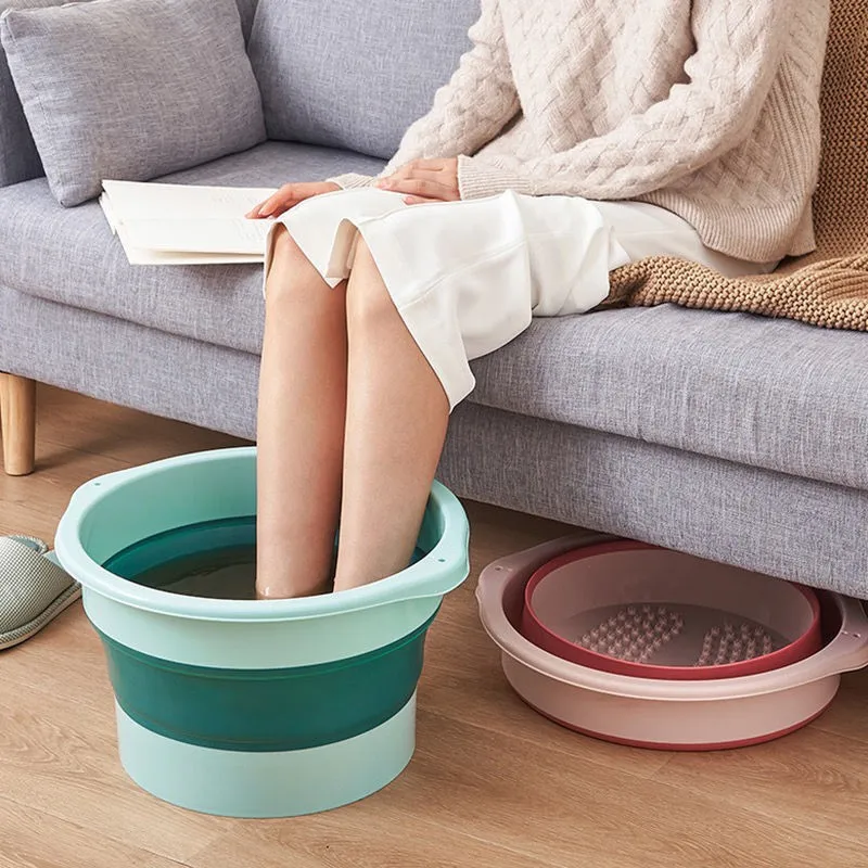 OEM Portable Foldable Collapsible Fishing Water Bucket Camping Beach Outdoor Simple Carry Round Bucket Tubs Silicone Collapsib