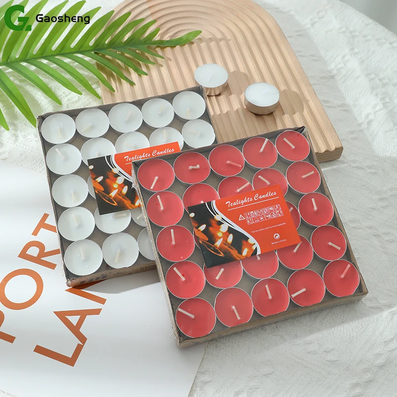 Portable Hot-sale Various Scents Paraffin Wax Tea Light Candle for Date Meditation Aromatherapy Festivals Boil Tea