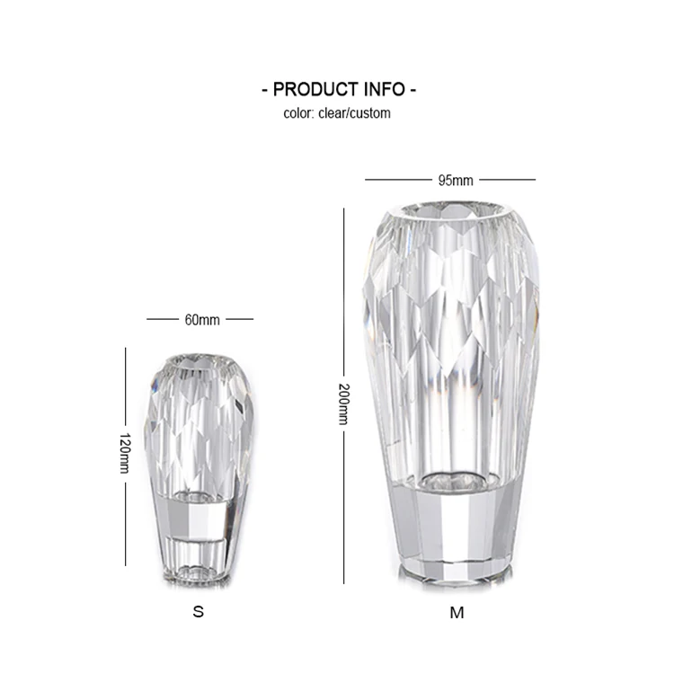 Индивидуальная Цветочная бутон K9 хрустальная ваза для украшения дома или свадьбы