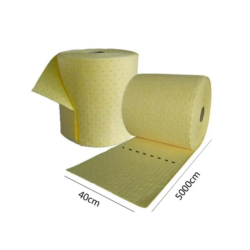 Medium-weight chemic absorb mat product hazmat sorbent Roll  suppliers for chemical plant