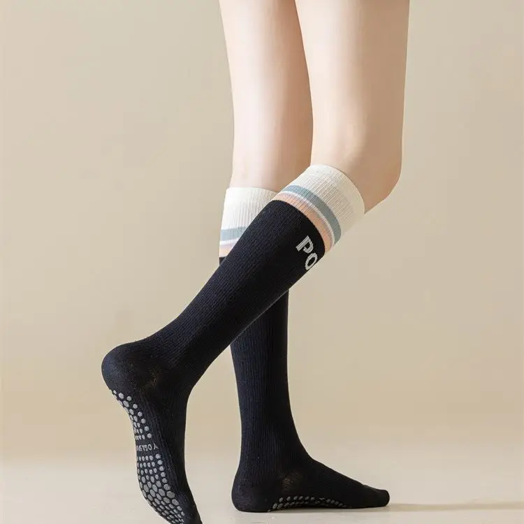 Grip socks arch support pilates green customize yoga socks with grips for women non slip grip