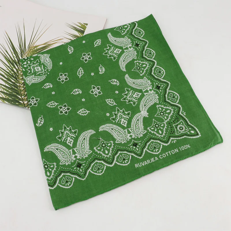 wholesale custom sweat plain cotton digital printed paisley western women sun sport mask promotional bandana for hair decoration