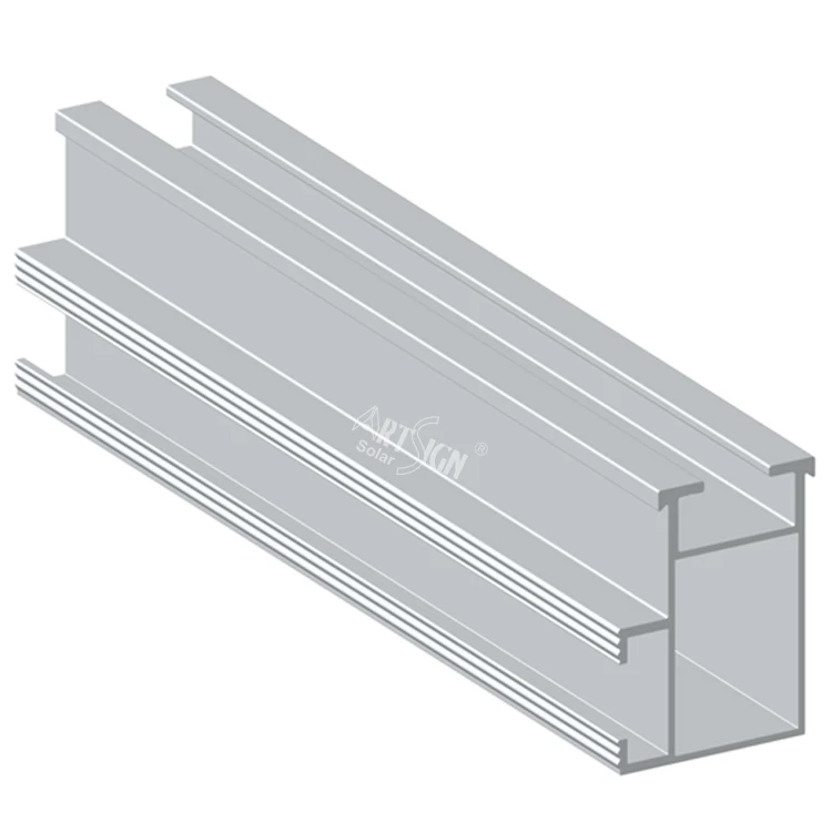 Solar Panel Railings Mounting Solar Structure Mounting System Rail Bracket Black Solar Aluminum Rails Profile