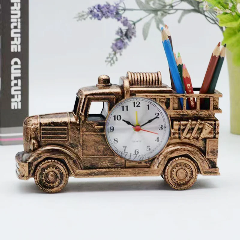 New Truck  Model Alarm Clock  Desk Decorative Alarm Clock Plastic Fumeus Missile Hand Gun Table Alarm Clock