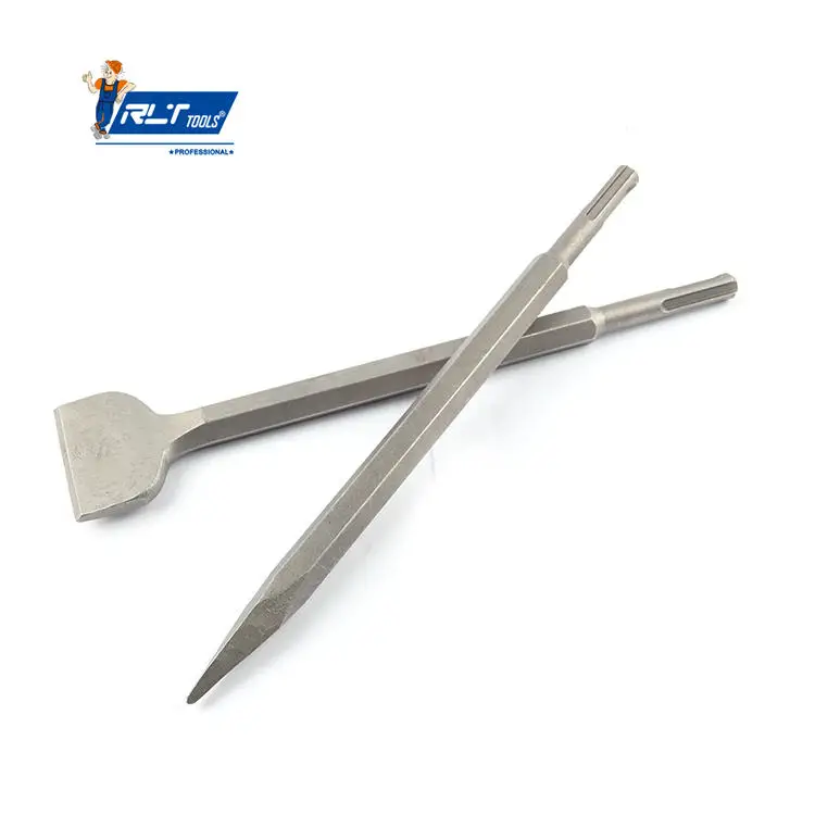 Rlt Tools Wholesale Hot Sale SDS-Max Flat Hammer Chisel Set For Wood Concrete Natural Stone Masonry Woodworking Hand Tools