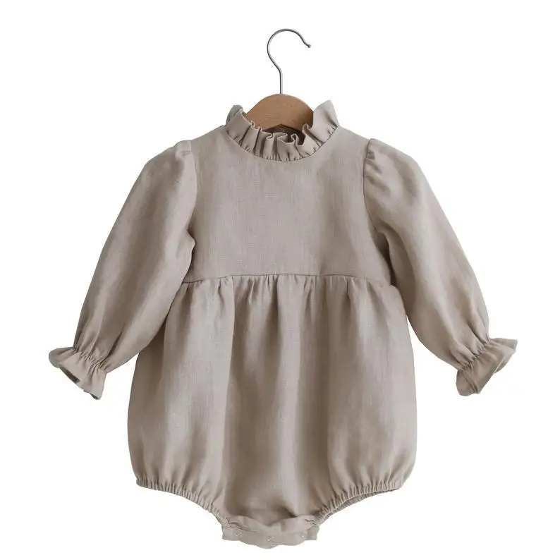 Customize Label Baby Clothes Organic Cotton Bamboo Ribbed Baby Clothing Newborns Bodysuit Baby Girls Romper