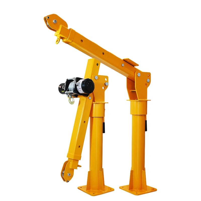 Portable 0.5ton 1ton 12V Truck-mounted Crane Small lifting jib crane Mini Crane for Trucks