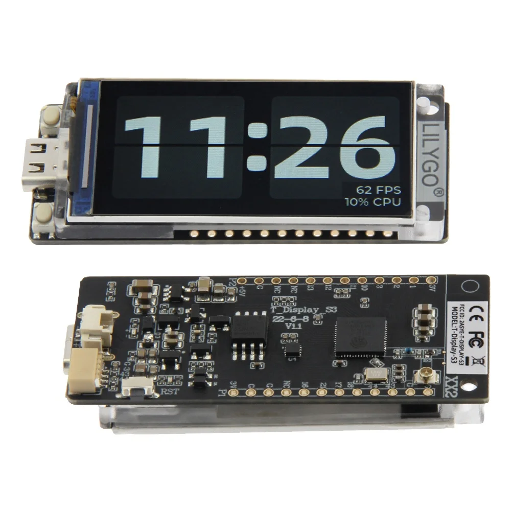 LILYGO T-Display-S3 ESP32-S3 развивающая плата вспышка 16 МБ WIFI Bluetooth 5 0 беспроводной модуль с 1 9 дюймов ST7789 ЖК-дисплей