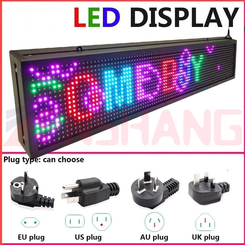 Outdoor Capacitive P10 Wi-fi Scrolling Led Programmable Sign Display Board for Business Working Smartphone and Tablet (red)