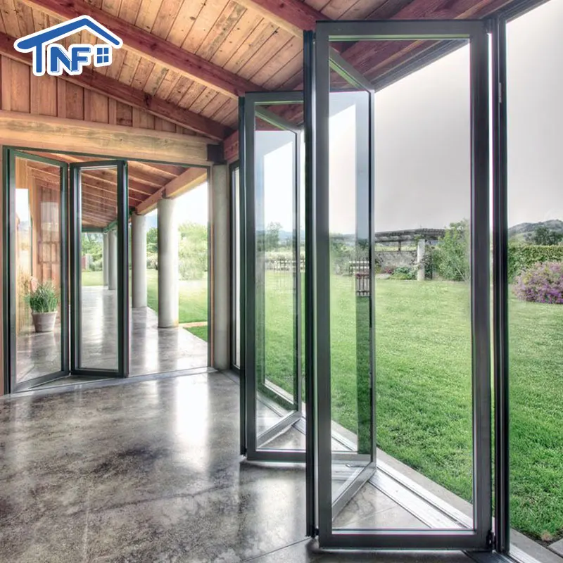 thermal break waterproof Low E glass French folding door