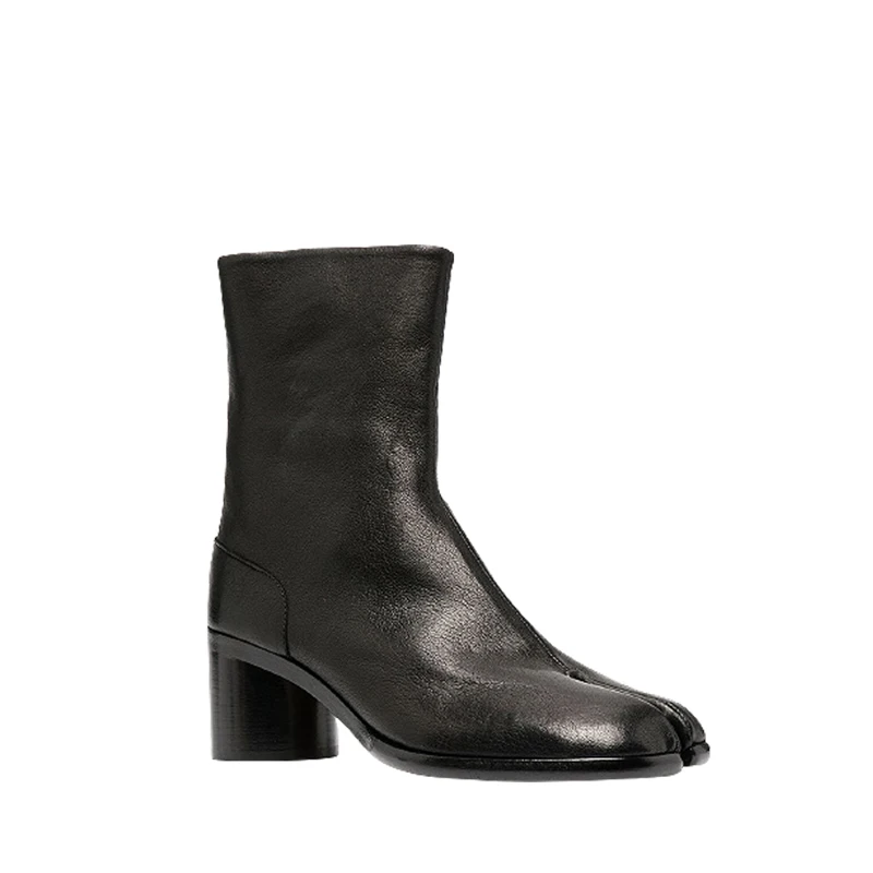 Оптовая продажа, под заказ, сапоги martens, женские зимние модные ботинки челси на танкетке с разрезом, кожаные ботинки