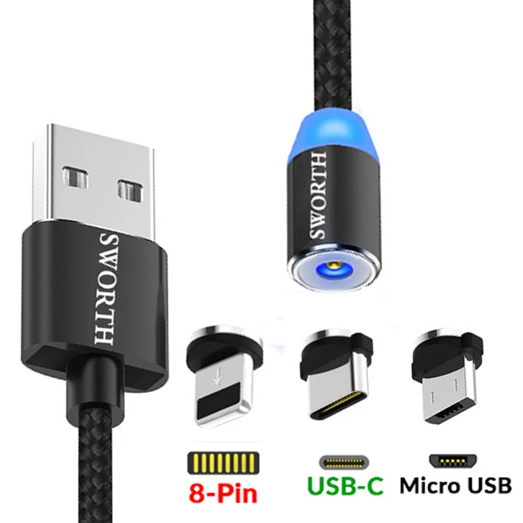  Лидер продаж 2021 бесплатная доставка оптовая продажа usb-кабель 3 в 1 Магнитный зарядный