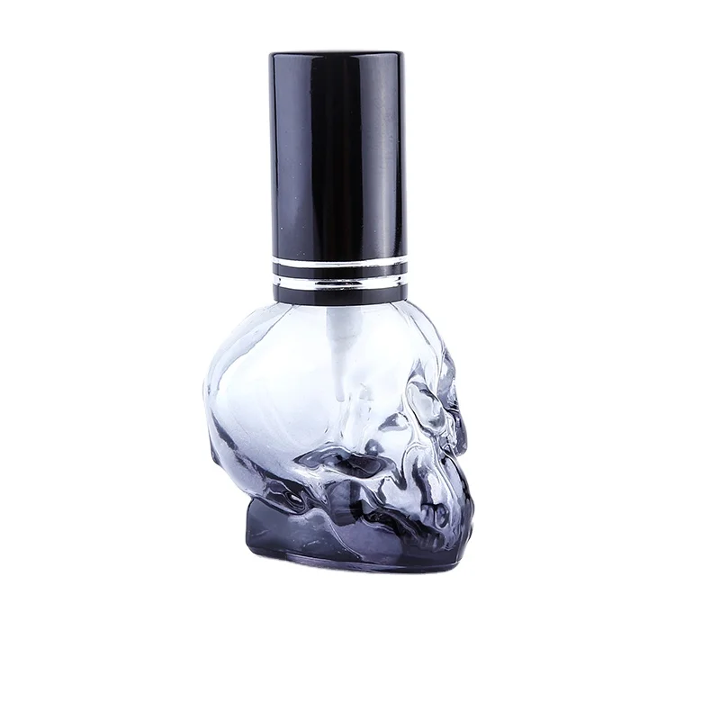 custom 8ML Glass Perfume Bottle Portable Skull Shape Empty Perfume Bottle Small Travel Containers