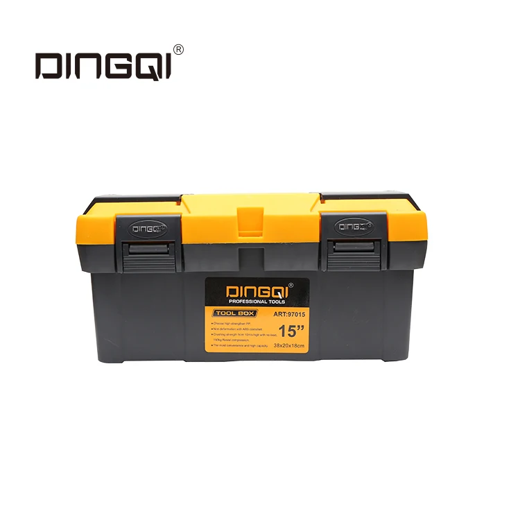 DingQi Heavy Duty Multifunction Portable 15 inch 17 inch 19 inch Component Box Plastic Tool Box with Removable Parts