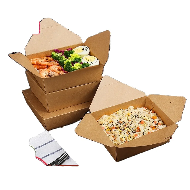 Professional order Fried chicken packaging box Fried chicken kraft takeaway packaging paper box