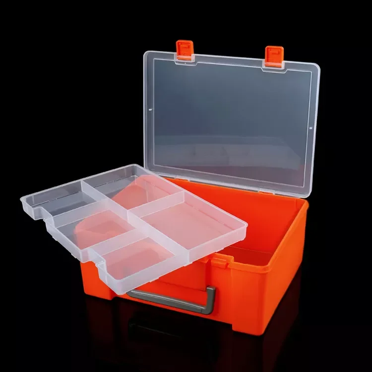 Transparent Plastic PP Empty Boxes Lattice Jewelry Parts DIY Toy Storage Boxes