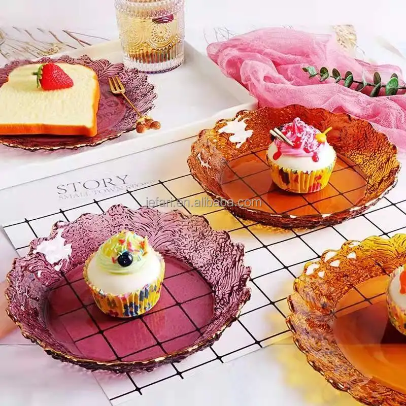 Роскошная стеклянная тарелка ручной работы в форме снега