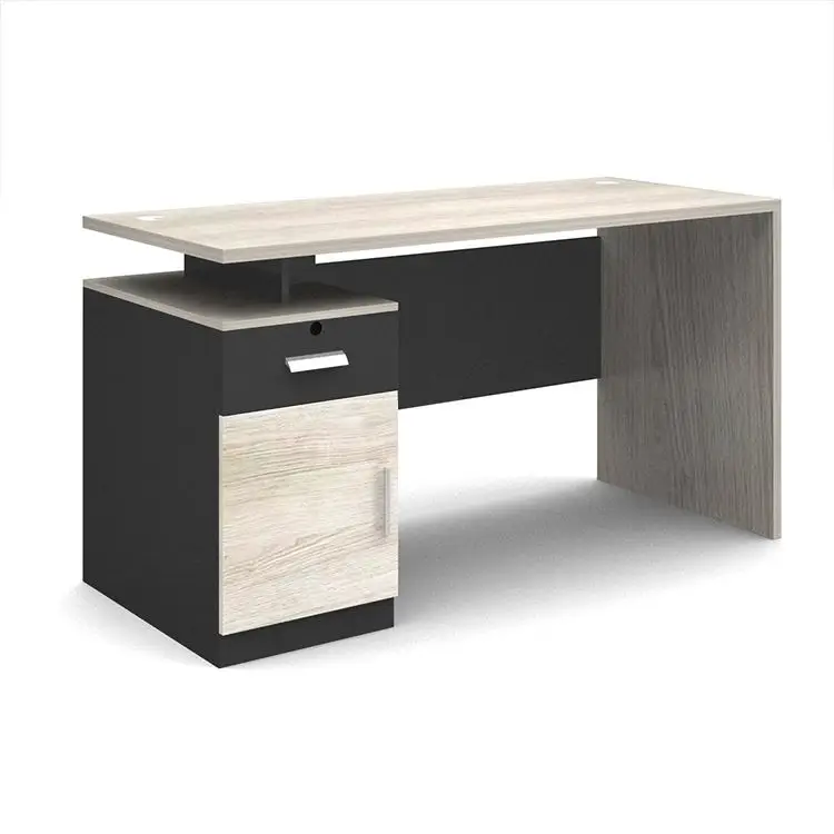 Small SOHO Home Reading Room Laptop Computers Table 2 Drawer Full Wooden Office Desks