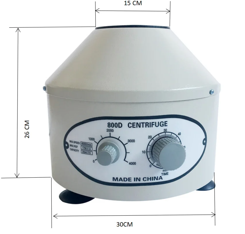 800D Low Speed 6 Tubes Centrifuge Machine with Timer for Laboratory