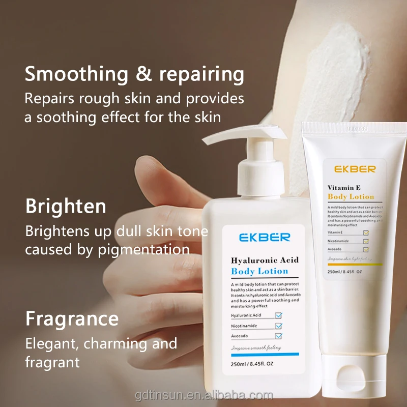 Customize logo Wholesale High Quality Vitamin E Skin Moisturizer Skin Care Firming Brightening Cream Body Lotion