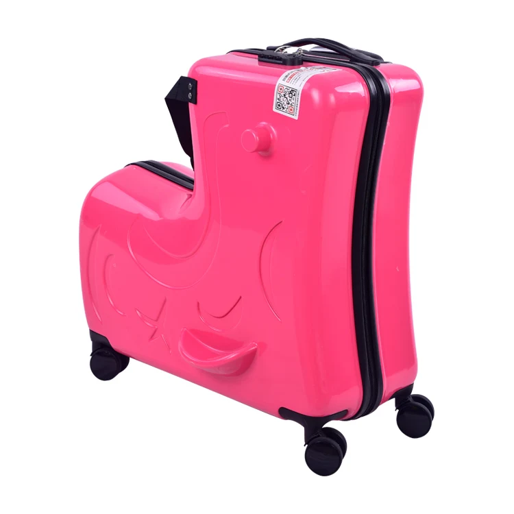 
Hot selling 20 inch kids ride on suitcase kick foot luggage scooter 4 wheels children trolley luggage sets 