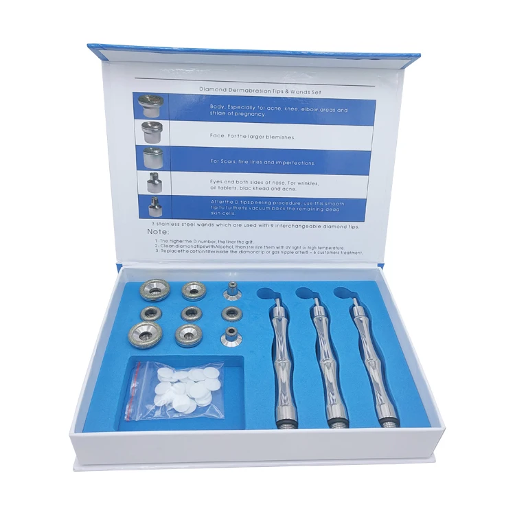 Dermabrasion Peel Head Kit Diamond Tip Peel Small Microdermabrasion Facial Diamond Micro-Carved Head