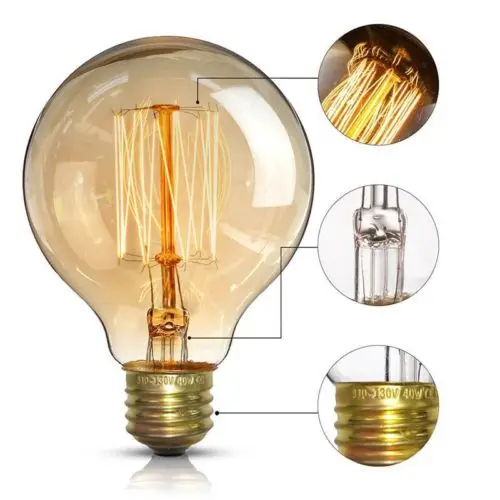 G80 25w Глобус Edison лампа накаливания античные декоративные дома светодиодные в винтажном стиле светодиодная