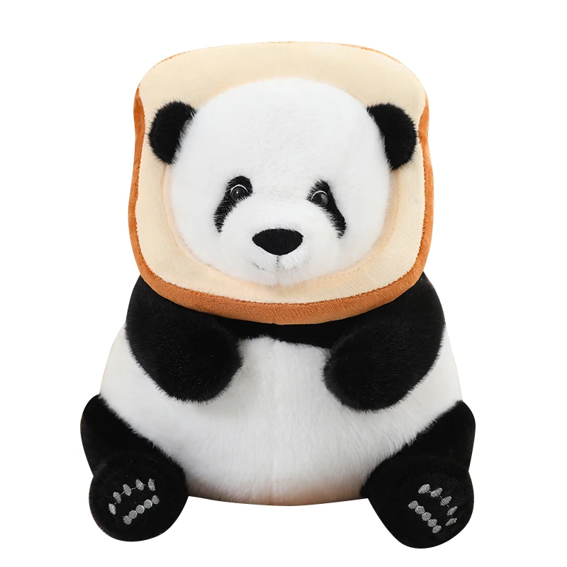 Custom milk tea into a panda stuffed plush toy gifts for children or home decoration