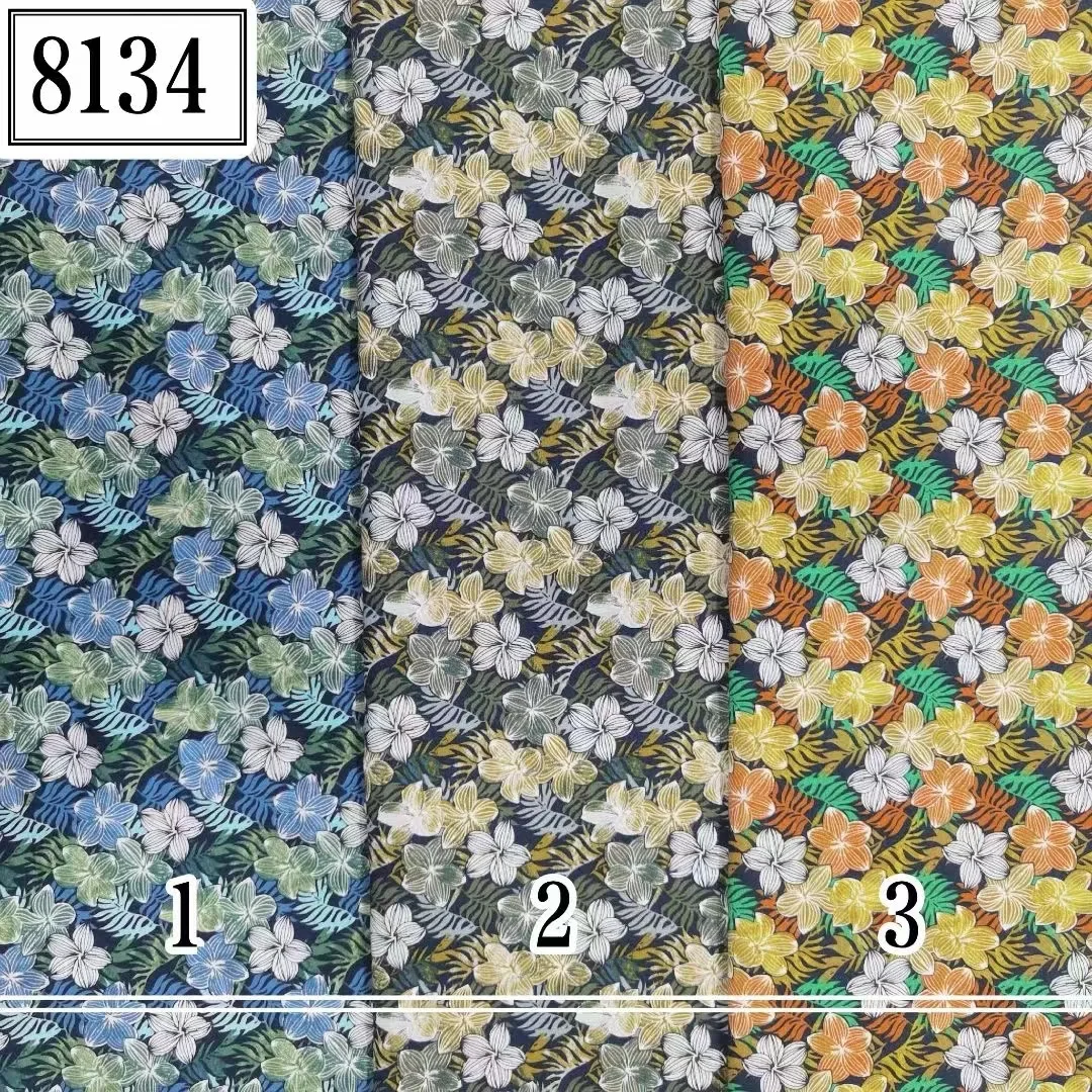 cotton poplin slub yarn sunflower cotton prints fabric for kids women dress floral printing