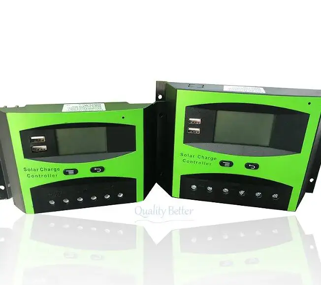 30A Solar Charger Controller Solar Panel Battery Intelligent Regulator with Dual USB Port Auto 12/24V PWM Positive Ground