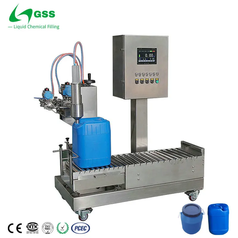 GSS 10-30L semi automatic solvent filling machine for chemical industry