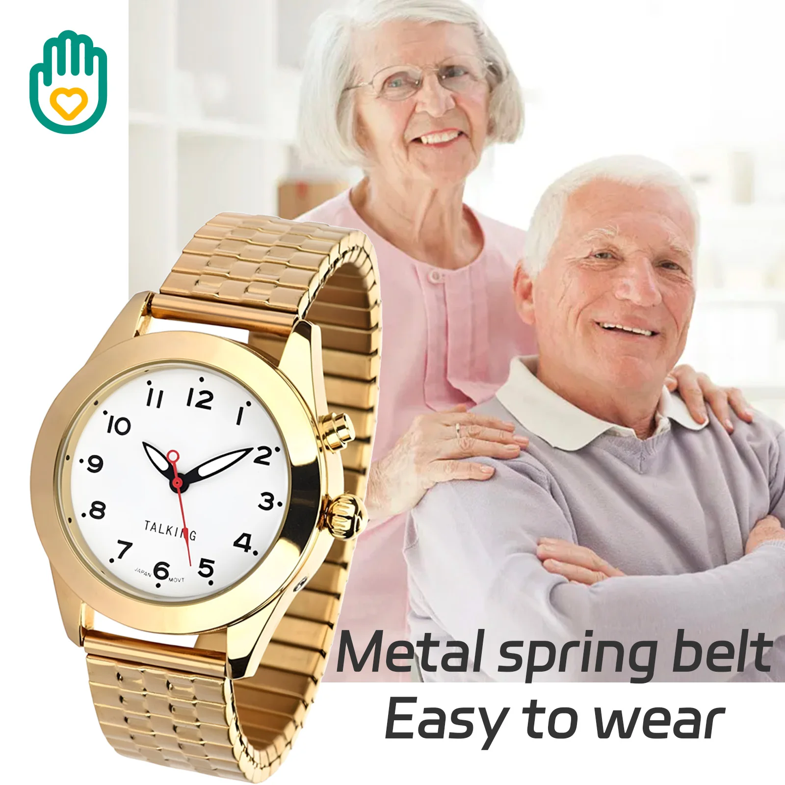 Germany Spanish English Talking Watch Jumbo Number Analog Watch for The Blind Visually Impaired Seniors