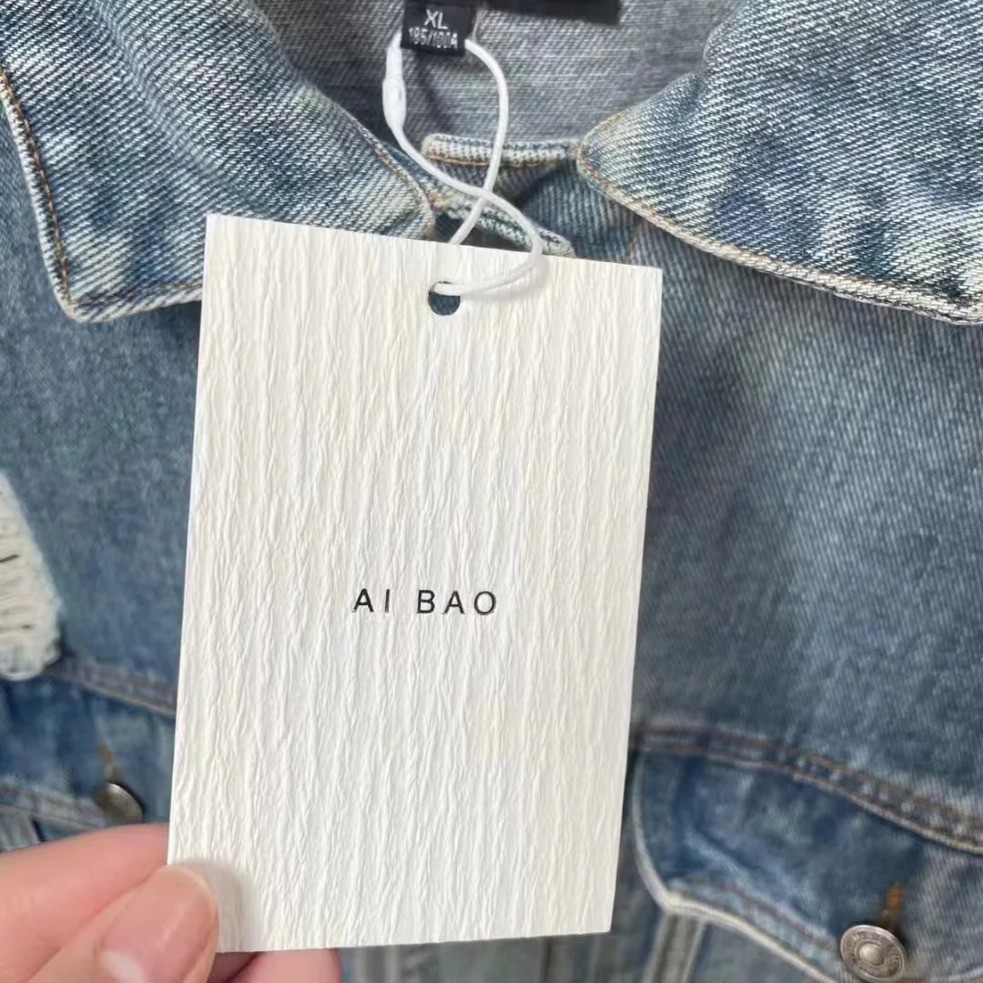 Special Art Paper Clothing Tags with brand logo custom hang tag label for clothes
