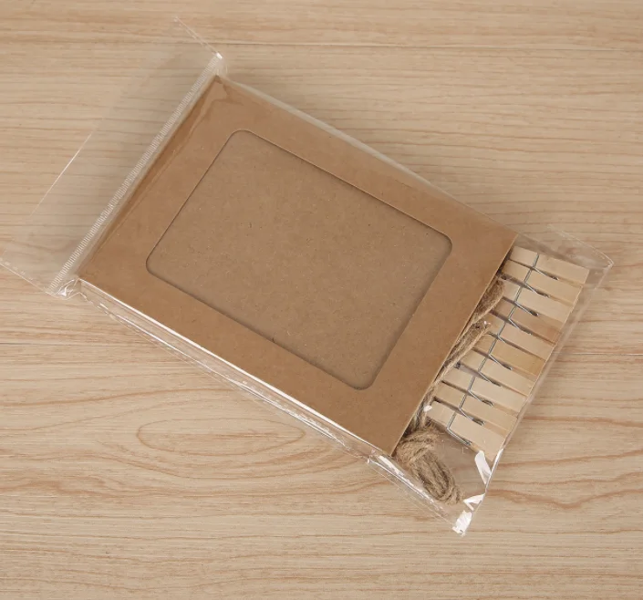 cheap DTY 10pcs/set 10 colours easy install paper photo frame hanging picture frame