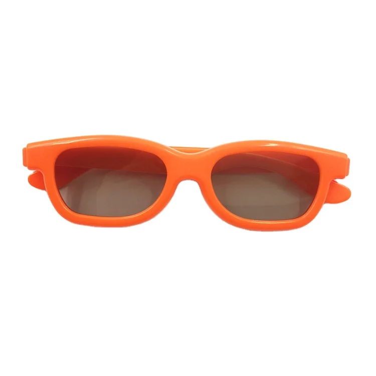 General style Orange glasses frame Cinema stereo 3D glasses for children