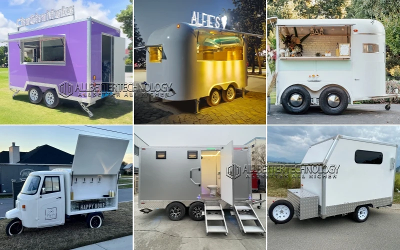 7x13' Custom Airstream Mobile Fast Food Truck Trailers Fully Equipped Coffee Ice Cream Food Cart Food Truck With Kitchen