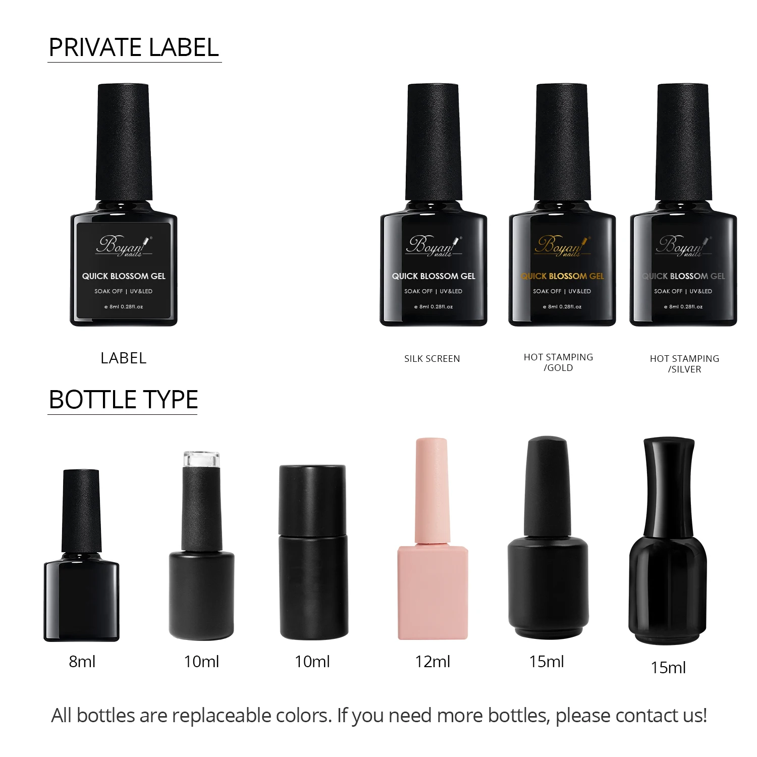 SCI factory supply customized label natural effect quick rose nail blossom gel polish