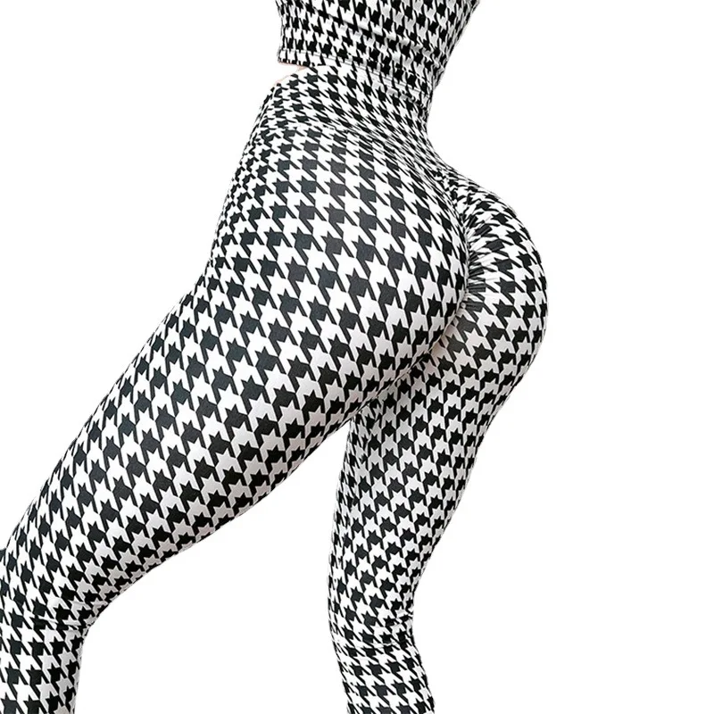 Plaid High Waisted Naked Feeling Yoga Push Up Soft Gym alphalete Leggings  feminine Women Fitness Running Elasticity Sport Pants