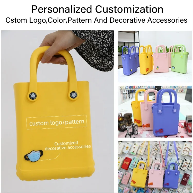 Factory Wholesale Amazon Hot Sales Waterproof Silicone Rubber EVA Beach Tote Bag