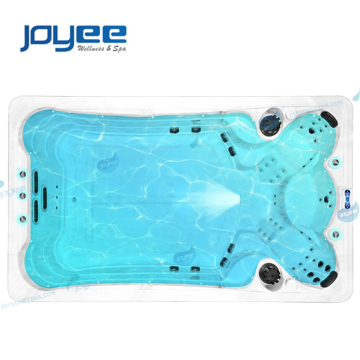 JOYEE Endless Swimming Pool 3-5 Person with Whirlpool Spa Tub Outdoor Spa Tub Swimming Pool Garden Party Family Meeting