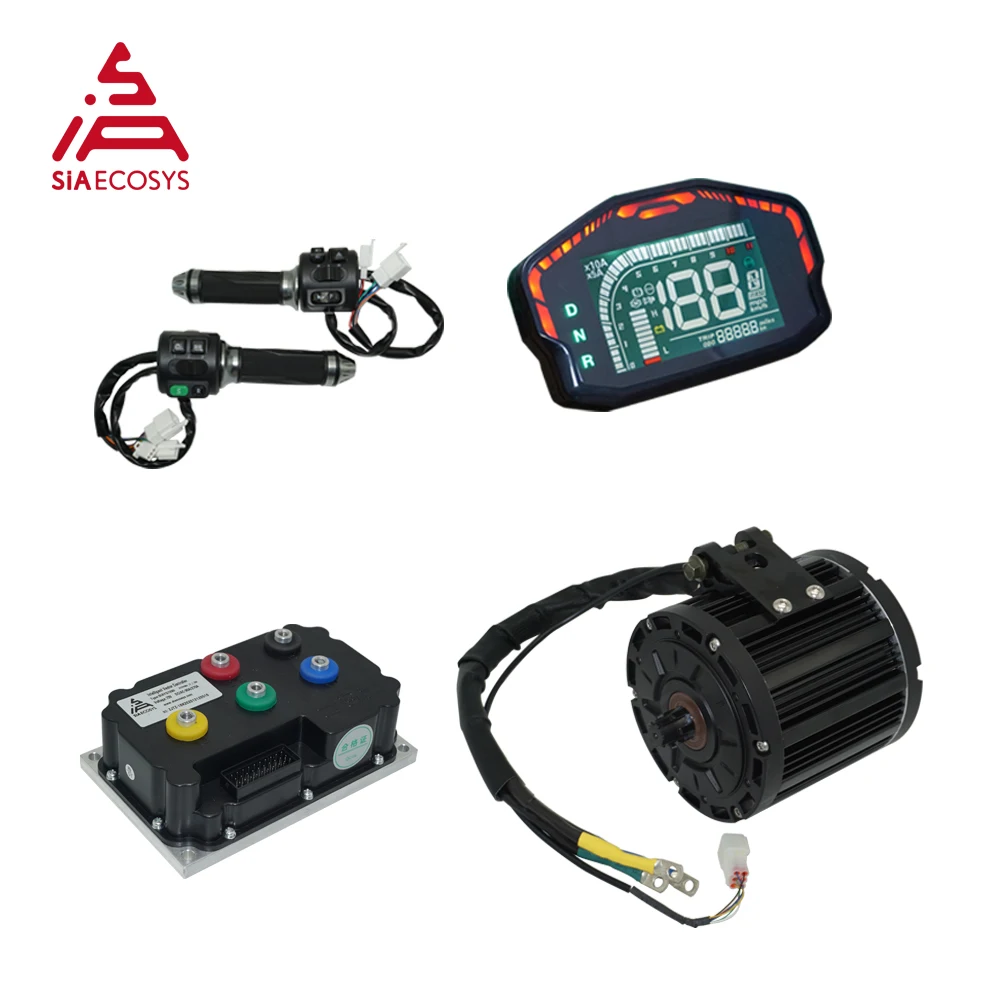 QS/SIA Kit 7500W QS138 90H 120 140KMPH IPM Mid Drive Motor Kits with Far Drive Controller