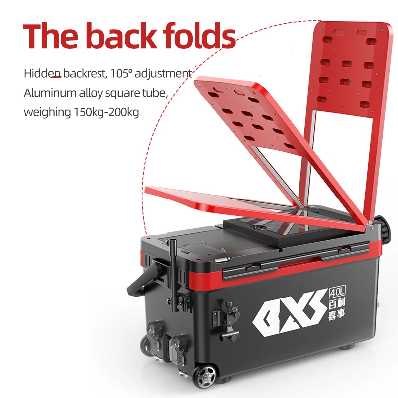 Manufacture Large Capacity Collapsable Fishing Chair multi-functional fishing seat tackle boxes by aluminum for fishing