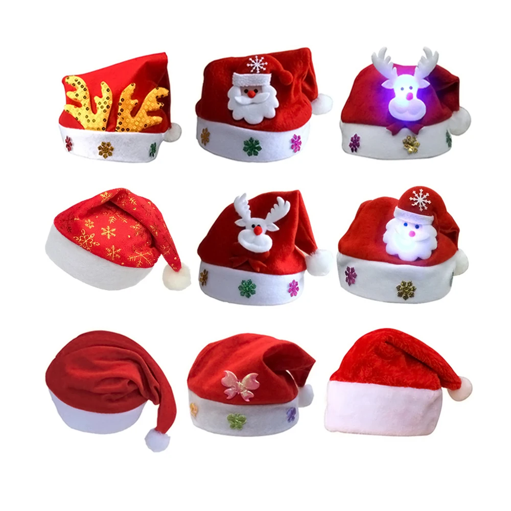 Wholesale Christmas decoration new year sombreros felt children christmas hat santa claus hat