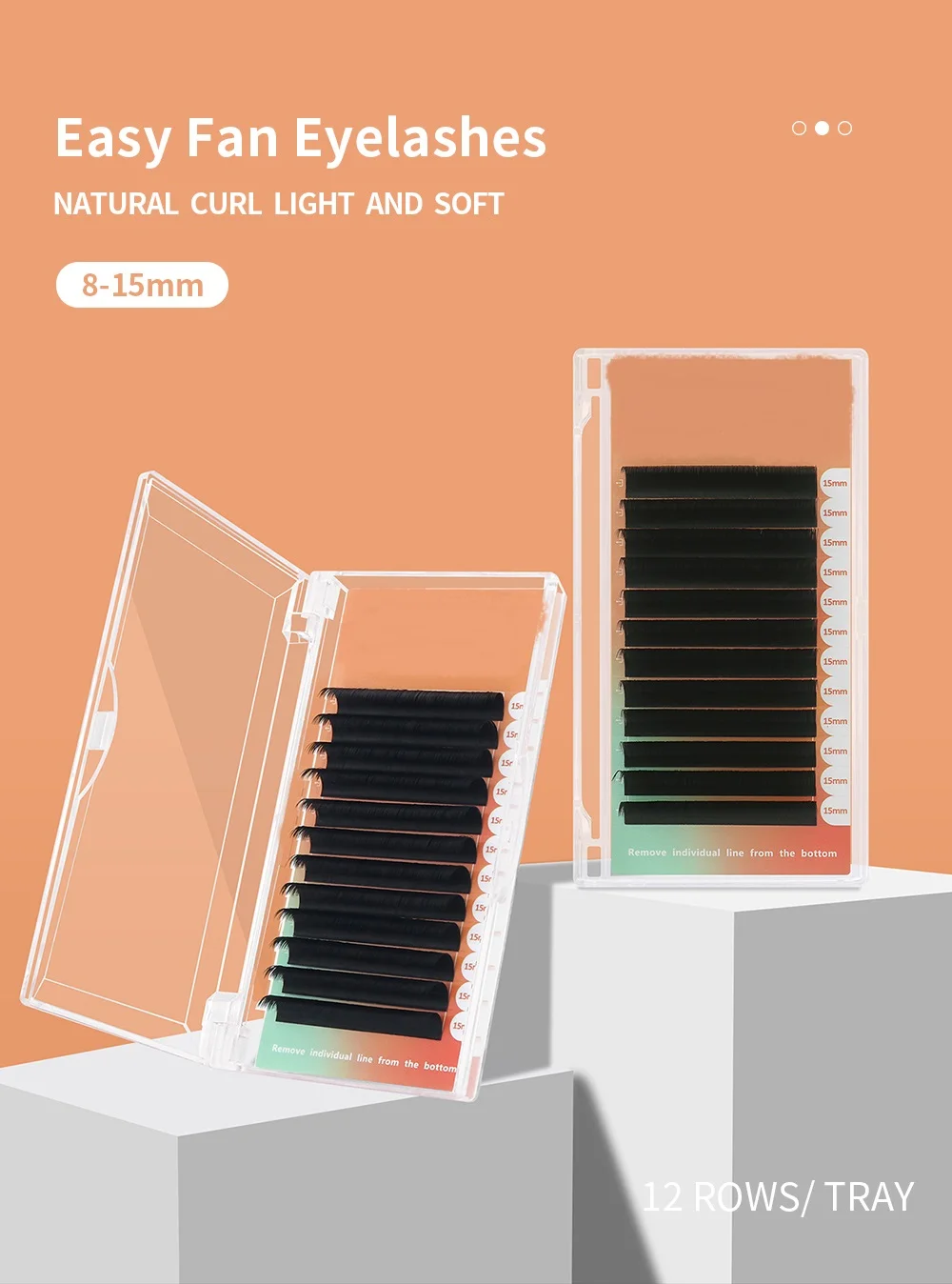 8-15mm Easy Fanning Eyelash Extensions Fast Bloom Russian Volume Auto Fan Eyelashes