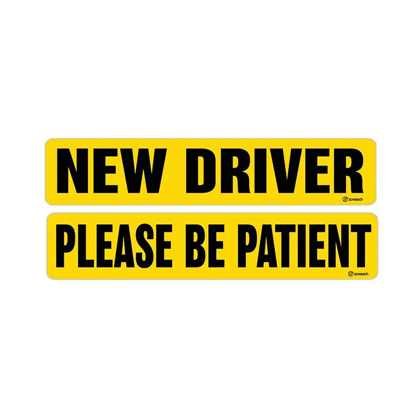 Custom New Driver Magnet for Car Please Be Patient Student Driver Magnetic Reflective Rookie Driver Bumper Sticker