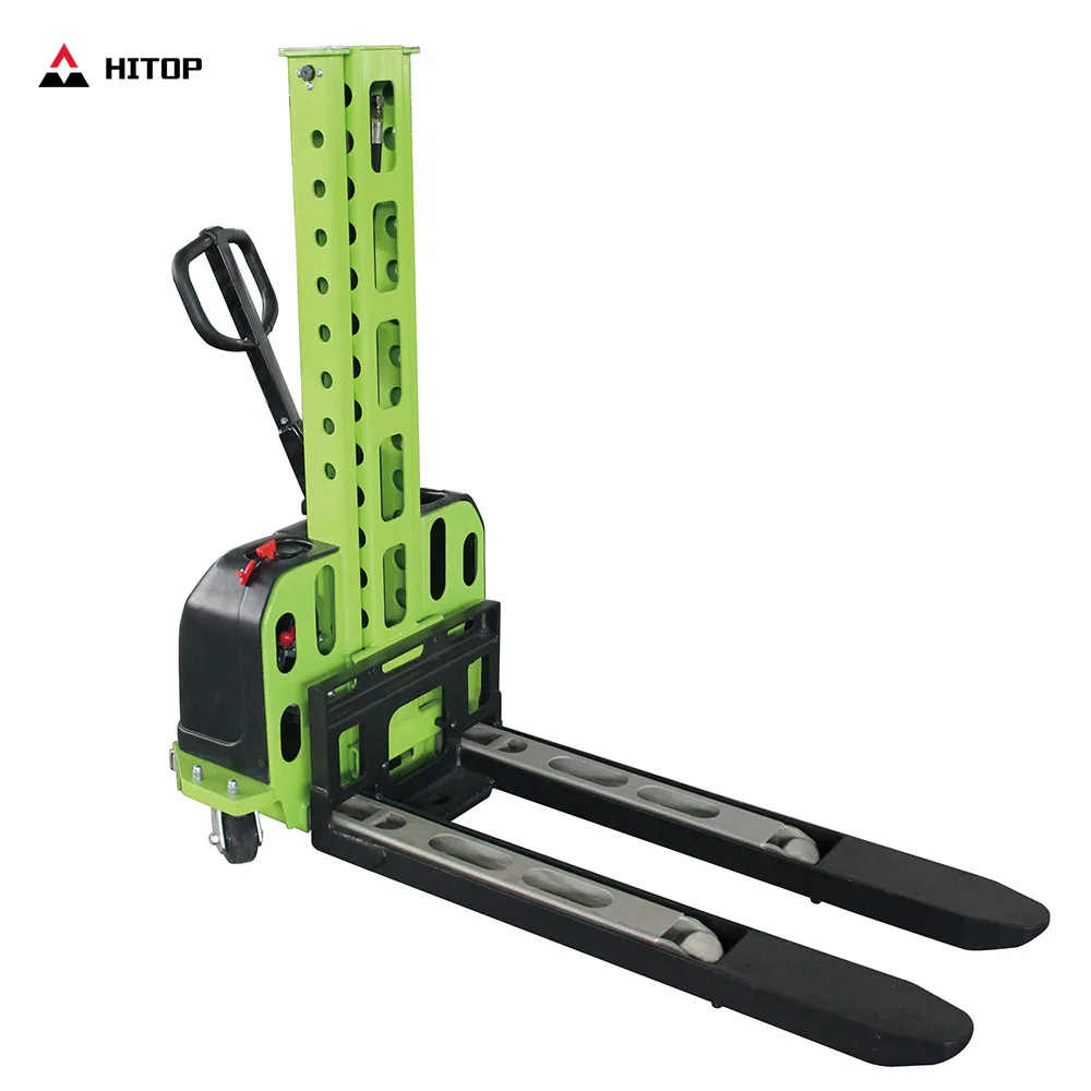 Wholesale High Quality Electric Self Loading Pallet Stacker 1000kg 1500kg 700kg with Lithium Battery