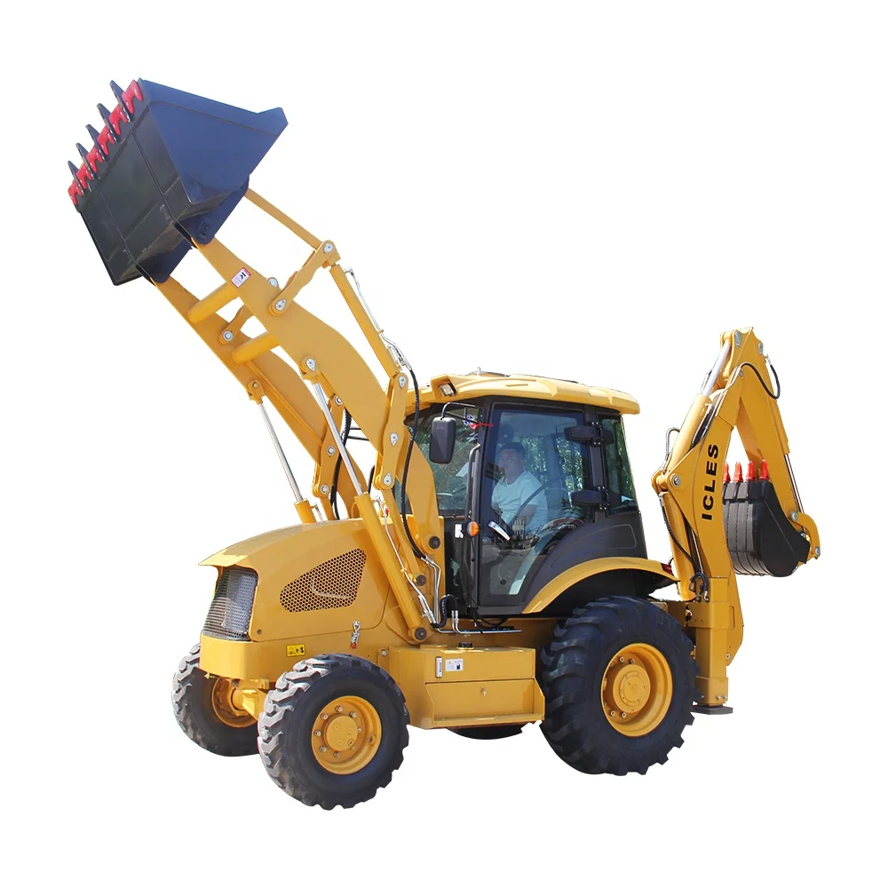ICLES870K Chinese new small front end compact  tractor mini 4WD 4x4 excavator backhoe Loader