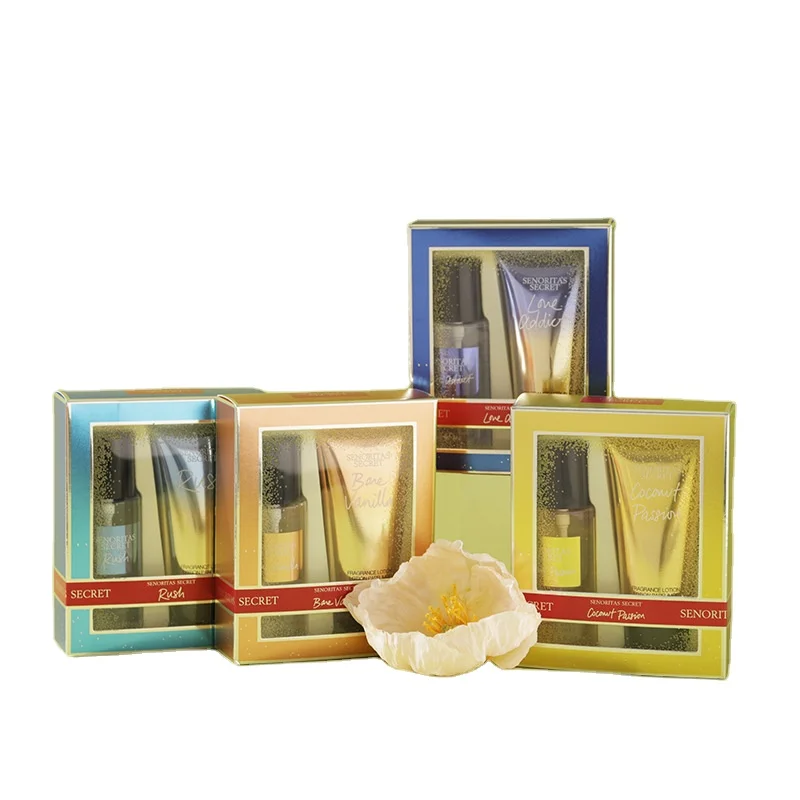 Wholesale Selling Of High Quality Moisturizing And Lasting Fragrance Victoria Body Lotion And Perfume Gift Set For Women