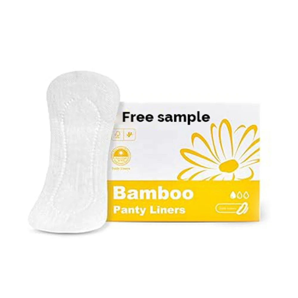 Wholesale customization ultra thin wingless disposable biodegradable panty liner for women